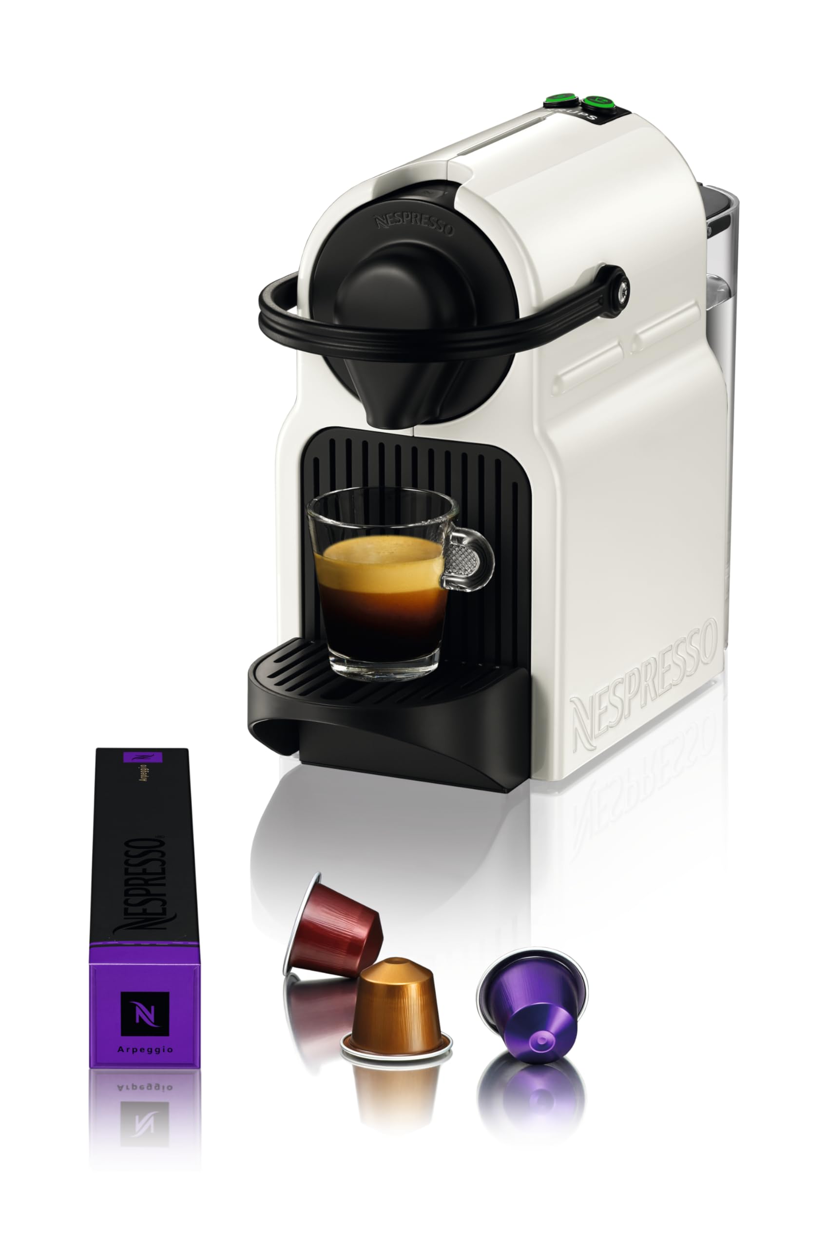 Nespresso Inissia Blanche – Machine à Café 19 Bars + Kit de Bienvenue YY1530FD