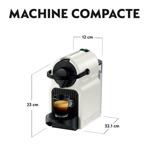 Nespresso Inissia Blanche – Machine à Café 19 Bars + Kit de Bienvenue YY1530FD
