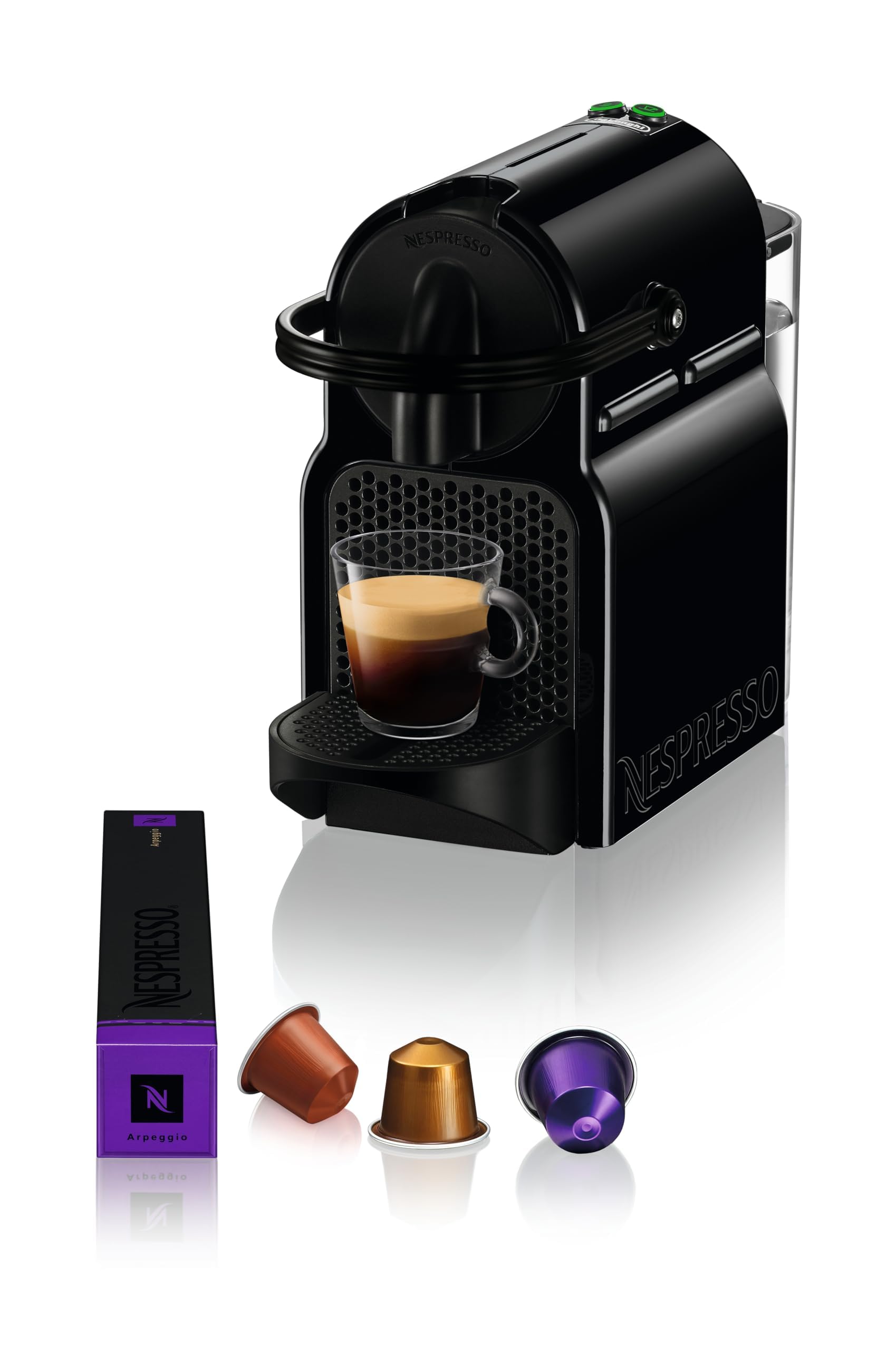 Nespresso Inissia Noire – Machine à Café 19 Bars + Kit de Bienvenue EN80.B